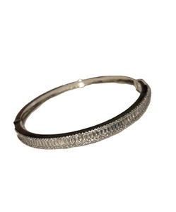 Unique Design Classic Round Cut Moissanite Diamond <b>Bangle</b> <b>Bracelet</b> for Wedding Engagement and Festivals Available For Sale - Product Image 1