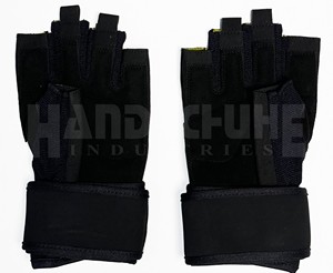 Mitaines et gants de musculation en PU à demi-doigts, poids lourd, avec sangle de poignet réglable pour la salle de sport et les exercices à domicile, unisexe - Product Image 2