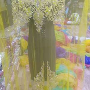 Vestido de gala mini formal con cuentas hechas a mano, corte imperio, ecológico, con dobladillo y forro de algodón modal, panel ODM - Product Image 1