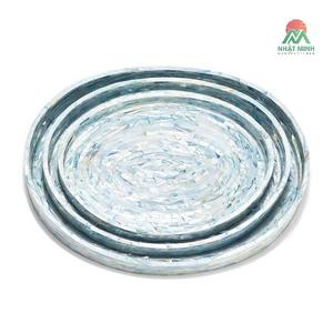 Good Quality OEM Mother of Pearl Serving Trays Using for Food <b>Table</b> Decorative Serving Plate Handmade From Vietnam Manufacturer - Product Image 4