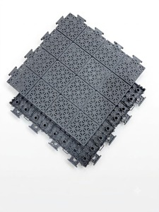 EcoLock Black Interlocking Sports <b>Tiles</b> GreenCore Black Waterproof Court Flooring ProCourt Black PP Soccer Court <b>Tiles</b> - Product Image 4