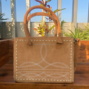 Botte point daim sac fourre-tout en cuir pour femmes sac à provisions grande capacité épaule sac à main Portable dissimulé transporter sacs fourre-tout - Product Image 2