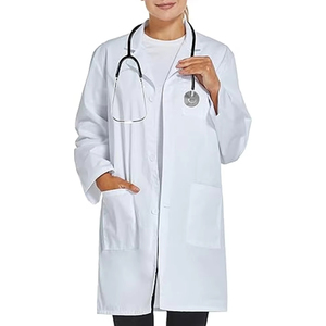 Blouse de laboratoire longue pour femme 2026 – Uniforme médical pour infirmière – Blouse blanche de médecin – Tenue de laboratoire - Product Image 1