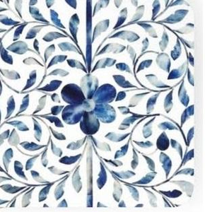 Elegantes Posavasos de Hueso Rajastaní con Incrustaciones, Hechos a Mano, con Base de Nogal, para Mesa de Té y Comedor - Product Image 2