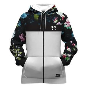 Men's Hooded Zipper Sweatshirt Sublimation Printed Black White Abstract <b>Pattern</b> Regular Sleeve <b>Knitted</b> Polyester Autumn Wear - Product Image 5