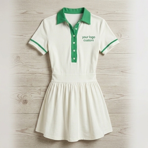 <b>Custom</b> logo name Women's Pickleball Polo <b>Dress</b> with matching shorts Short Sleeve pleated skirt lightweight Breathable OEM ODM - Product Image 5