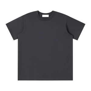 Japanese 240GSM Heavyweight T-<b>Shirt</b> for <b>Men</b> 100% Cotton <b>Short</b>-<b>Sleeved</b> Round-Neck Loose Solid <b>White</b> Base Layer Half-<b>Sleeved</b> - Product Image 1