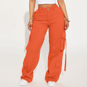 Pantalones Cargo de Invierno para Mujer con Forro Polar y Logotipo Personalizado, Pantalones Térmicos Gruesos y Cálidos, Pantalones Casuales Holgados con Múltiples Bolsillos, Ropa Urbana para Mujer - Product Image 5