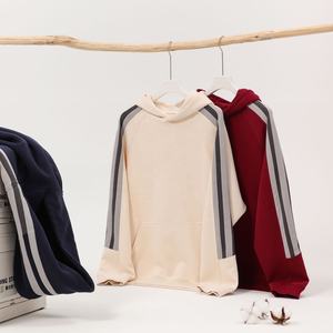 Haute qualité 380gsm 60% coton 40% Polyester automne automne hiver mode surdimensionné rayé manches raglan pull à capuche pour hommes - Product Image 3