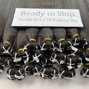 Venta al por mayor 30 pulgadas vietnamita Virgen Remy Extensiones de cabello humano Wefted 12A cutícula alineada doble dibujado hueso recto mejor - Product Image 6