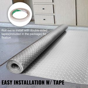 Tappetino in PVC fai da te in PVC Anti-scivolo con struttura a diamante in argento pavimento protettivo per auto rimorchi per auto 63.7 piedi quadrati - Product Image 5