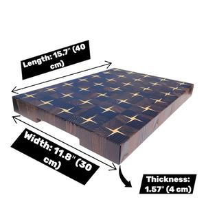 Planche à découper rectangulaire en bois d'acacia de qualité supérieure, résistante, faite à la main, lavable au lave-vaisselle, pour la viande, les légumes, les fruits - Product Image 6