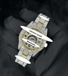 Reloj Personalizado con Diamantes de Imitación VVS de Alta Calidad, Resistente al Agua, Mecánico Automático, de Acero Inoxidable para Hombre - Product Image 1