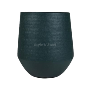 Macetero Moderno y Clásico para Interiores y Exteriores, Resistente, con Recubrimiento de Polvo de Hierro Verde Oscuro, con Drenaje - Product Image 1