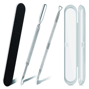 Professional <b>Tools</b> Top Trendy Product Customized Logo Printed Premium Cuticle Pusher and Gel Polish Remover Set with Nail Files - Product Image 1