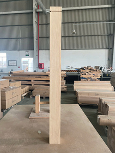 Poste de Escalera Ajustable de Álamo con Ranura Única, Balaustres de Madera Ranurados, Columnas de Barandilla Interiores Ecológicas y Duraderas para Escaleras - Product Image 4