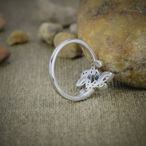 Bague en argent sterling 925 avec kunzite et zircone blanche, élégante et scintillante, bijou artisanal en pierres précieuses, cadeau pour femme - Product Image 4