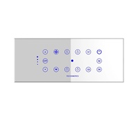 Nuevo Panel de Interruptores Inteligentes WiFi de 8 Canales, Compatible con la Aplicación Tuya, Control por Voz de Google Alexa, Interruptor de Luz de Pared con Certificación CE, Fox Domotics