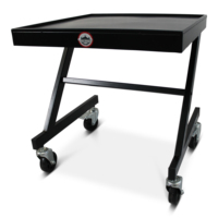 Table mobile d'extérieur en métal robuste, chariot utilitaire roulant