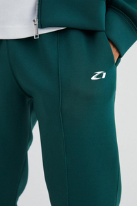 Survêtement Homme Personnalisé à Capuche Entièrement Zippé en Coton Molletonné Vert, Coupe Droite, Style Athleisure, Deux Pièces, OEM ODM - Product Image 4