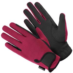 Gants d'équitation professionnels Serino en cuir synthétique respirant avec empiècements en mesh et patch logo circulaire pour la marque - Product Image 3