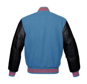 Wholesale Customizable Premium Men's Solid Casual Lettermen Varsity Coated Hoodie Jacket Varsity - Product Image 6