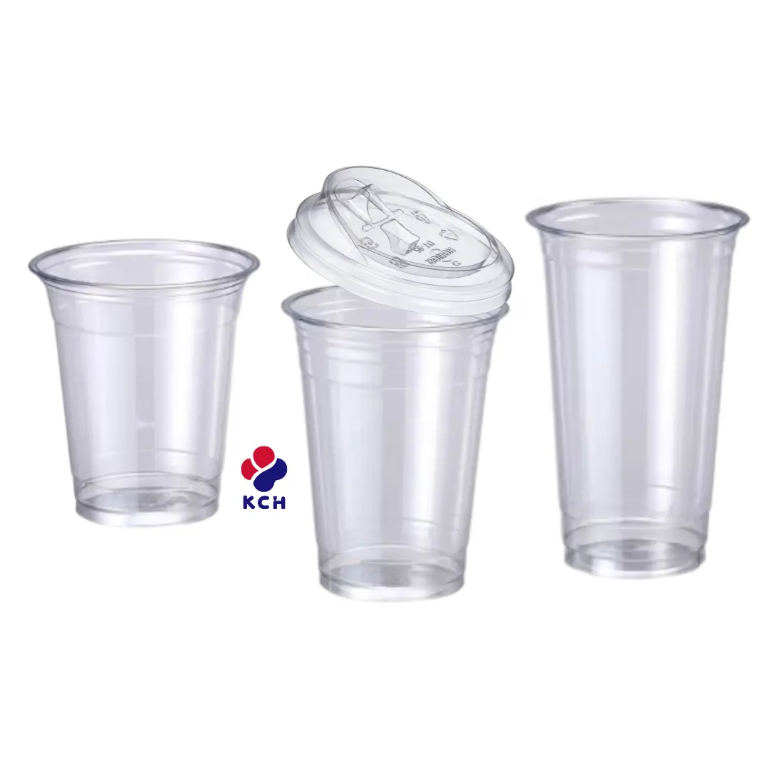 clear plastic coffee cup