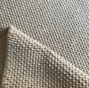 Alfombra de Lana Abstracta Hecha a Mano con Textura 3D Tipo Palomitas de Maíz, Ecológica, Antideslizante, Moderna, de Pelo Largo, Tejida a Mano, Color Beige Natural - Product Image 2