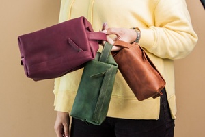 Neceser para hombre, Kit Dopp de cuero, maquillaje de viaje, bolsa de lavado para afeitar, regalo de aniversario - Product Image 2