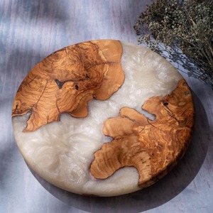 Support à gâteau rond en résine sur mesure, piédestal pour gâteau de mariage avec motif floral, outils pour gâteau de mariage - Product Image 2