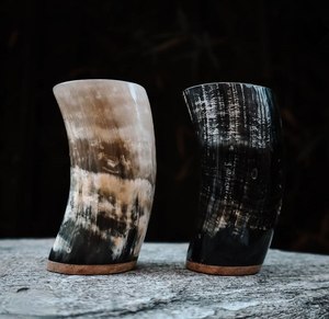 Nouveau design 2026 – Chope à bière en corne naturelle, décoration d'intérieur personnalisée pour bière et vin, style Viking, au meilleur prix - Product Image 6