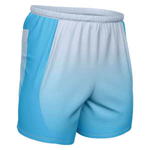 Men's Color Blocked Board <b>Shorts</b> Quick Dry Elastic Waist Mid Rise Solid Blue Swimwear Casual <b>Shorts</b> - Product Image 3