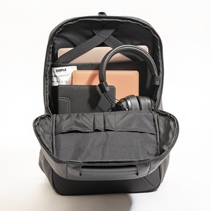 Classic <b>Black</b> Leather Business <b>Backpack</b> Large Capacity Laptop <b>Backpack</b> Waterproof Durable <b>Backpack</b> - Product Image 6