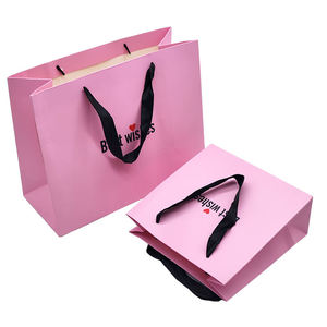 Bolsas de Papel Rosa para Compras con Asas y Logotipo Personalizado para Empaque de Ropa - Product Image 2