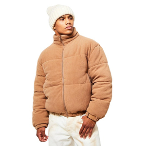 New Design <b>Top</b> Selling Fleece Material Heavyweight Streetwear Design Casual Wear Winters Wholesale Plain <b>Men's</b> Puffer Jackets - Product Image 3