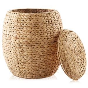 Decorative Natural Rattan and Jute Handmade Eco-Friendly Multi-Purpose <b>Basket</b> <b>Large</b> Round <b>Storage</b> Organizer for Food <b>Storage</b> - Product Image 2