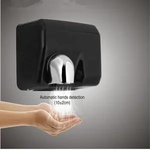 Secadores de manos resistentes Matt Black 110V 220V Secadores de manos automáticos para inodoros