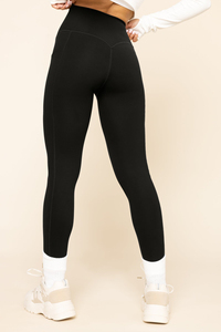 Leggings de yoga sin costuras para mujer, a prueba de sentadillas, anti cameltoe, cintura alta, bolsillos laterales, leggings largos de spandex. - Product Image 2