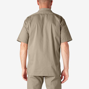 Conjunto de Ropa de Trabajo Unisex, Camisa de Manga Corta y Pantalones de Color Sólido, Viscosa/Poliéster, Secado Rápido, Ecológico, Transpirable, Estilo Casual de Primavera - Product Image 5