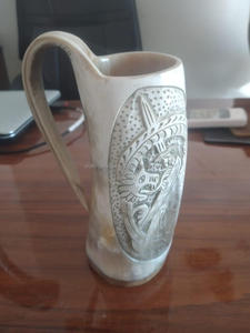 Coupe en corne polie artisanale |   Artisanat unique en corne naturelle pour coffrets cadeaux d'affaires, cornes à boire en gros en provenance d'Inde - Product Image 4