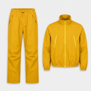 Ensemble de survêtement noir pour homme avec logo personnalisé, veste coupe-vent + pantalon à taille élastique, vêtements de sport décontractés pour la course en plein air, ensemble 2 pièces - Product Image 6