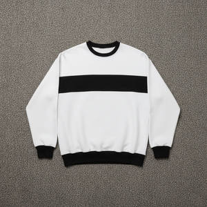 เสื้อสเวตเชิ้ตคอกลมสีขาวทรงหลวมสำหรับผู้ชาย OEM ผ้าถักคุณภาพสูง สไตล์แบ็กกี้ เหมาะสำหรับใส่ในฤดูหนาว เสื้อฮู้ดดี้สำหรับทุกเพศ - Product Image 2