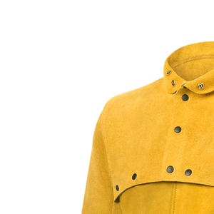 Chaqueta de protección para soldadura con aislamiento térmico, ropa de seguridad de alta resistencia, chaqueta de protección de cuero para la industria de la soldadura - Product Image 4