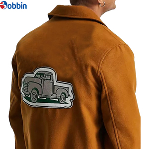 2025 Custom Logo Men's College Baseball <b>Jacket</b> Casual <b>Sheep</b> Leather Winter <b>Jacket</b> Style Turn-down Collar Regular Fit Autumn Wear - Product Image 5