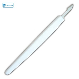Empujador de cutículas de acero inoxidable de punta única con mango de plástico, herramienta de manicura reutilizable, ¡el más vendido! - Product Image 1