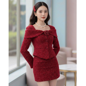 Trendy 57cm Evening Party Work Casual Dresses <b>Sequined</b> Felt <b>Top</b> Length 49cm Luxurious Style <b>Sequined</b> Straight Vietnam New - Product Image 2
