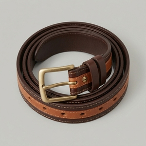 Cinturón de Cuero Genuino de Moda al por Mayor, Cinturón de Piel de Oveja Premium para Hombre con Hebilla de Pin, Cinturón de Cuero OEM de Moda para Hombre - Product Image 3