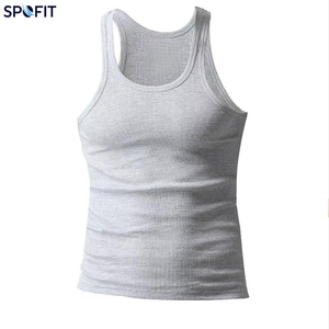 Chaleco de moda para hombre, de algodón y elastano, transpirable, de punto, ajustado, sin mangas, para dormir en casa, informal, para culturismo, acanalado, tallas grandes - Product Image 2