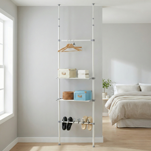 Estante de Almacenamiento para el Hogar de Cuatro Niveles, Telescópico, Apilable, Portátil, de Hierro, No Plegable, de la Mejor Calidad y Durabilidad, Moderno y Fácil de Montar - Product Image 3