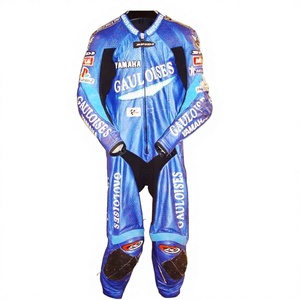 Olivier Jacque Ramaha 1Pc Combinaison de moto en cuir de vachette/crocodile pour motard avec protection de niveau 2 - Product Image 1